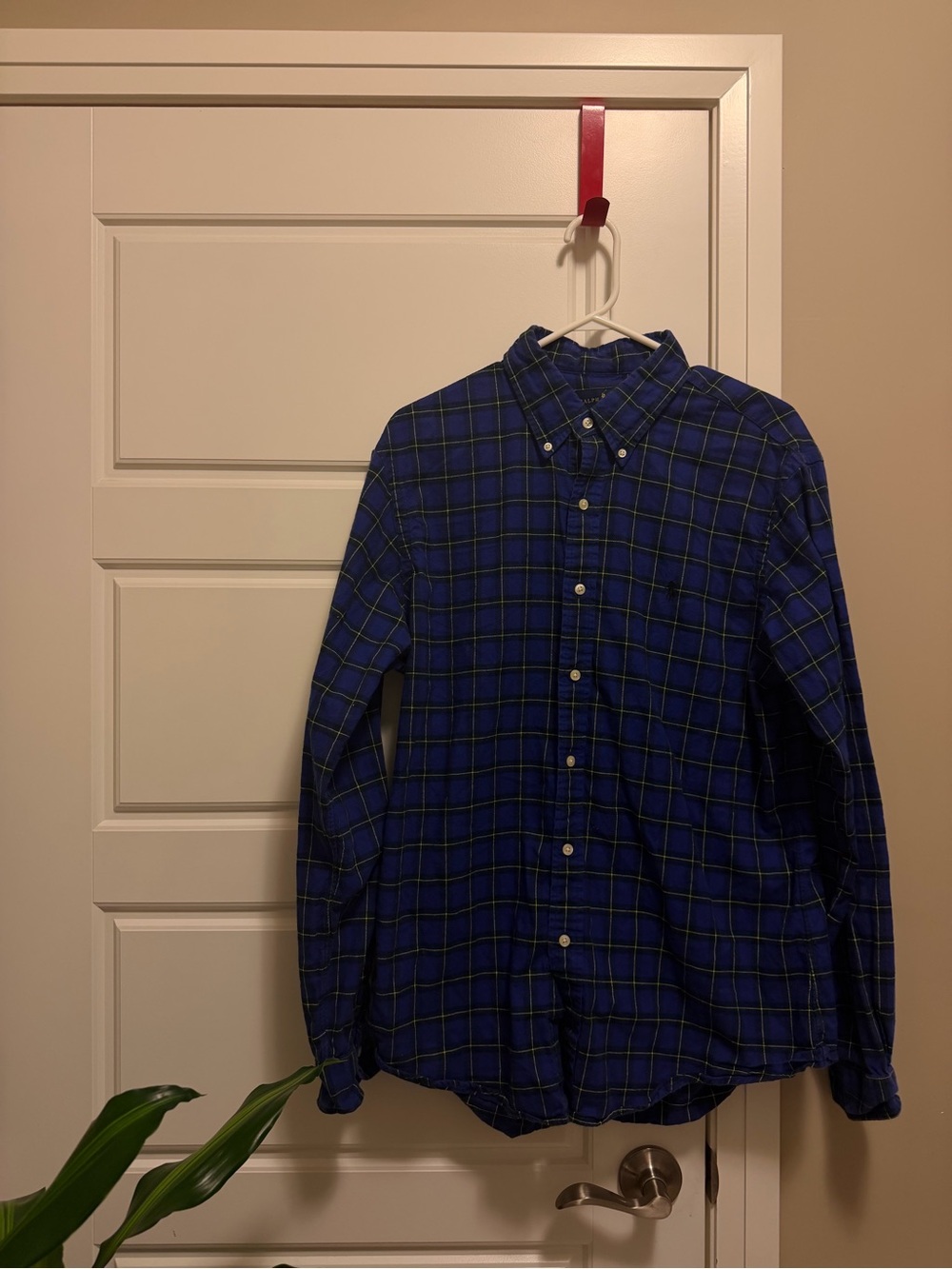 Ralph Lauren Blue and Yellow Plaid Button-Down Shirt